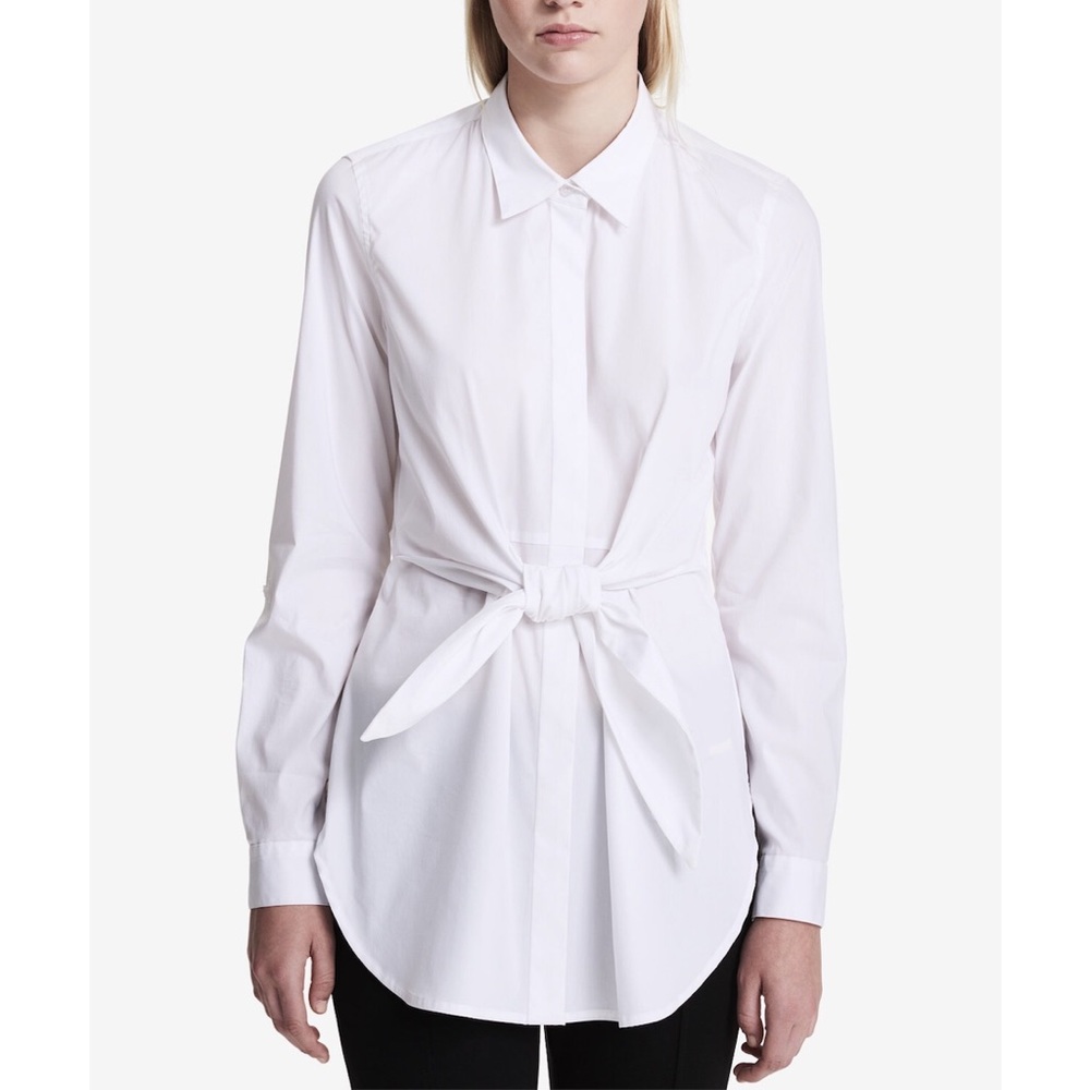 NWT Calvin Klein Tie Front Shirt/Blouse/Tunic